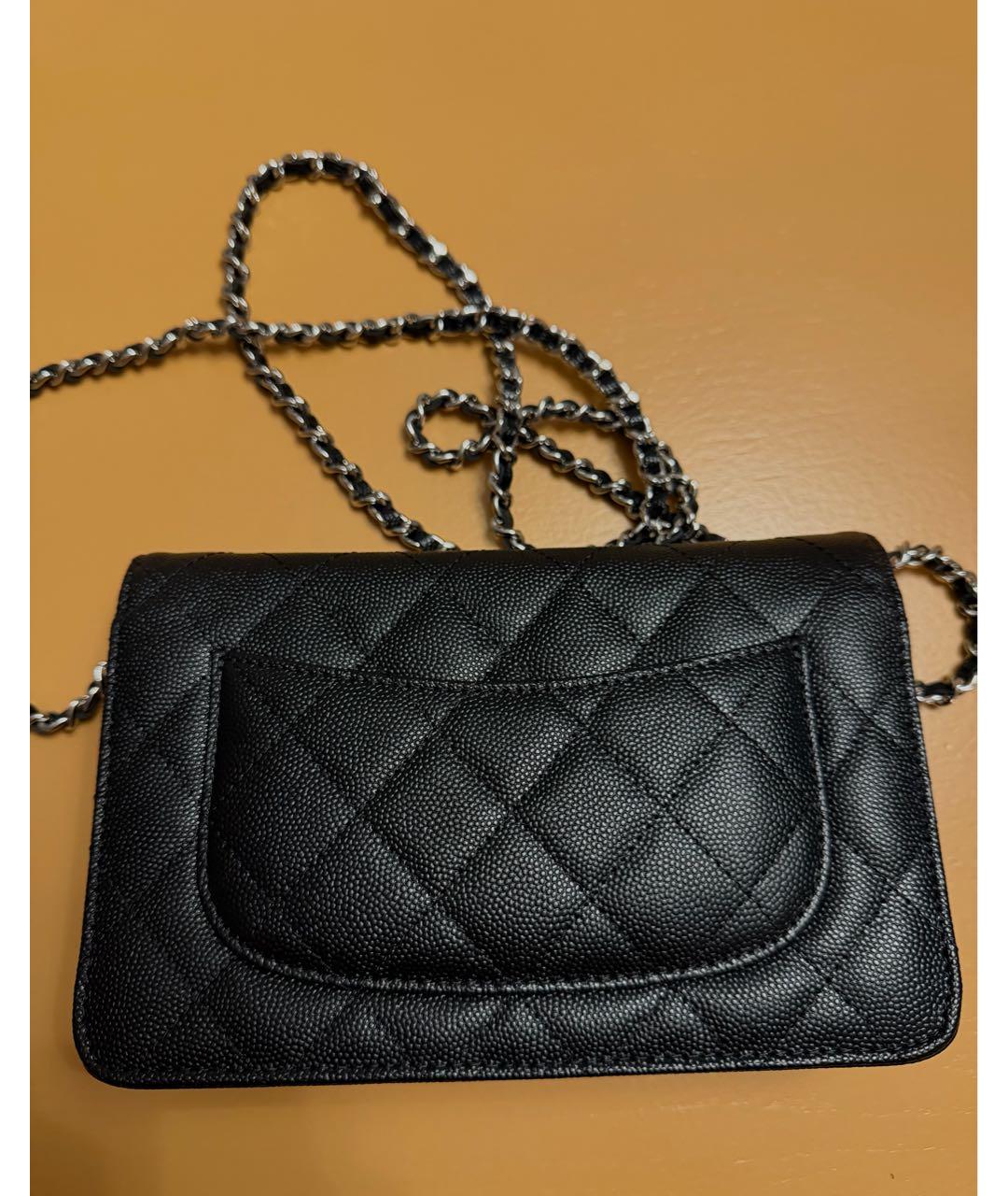 CHANEL Черная кожаная сумка через плечо, фото 2