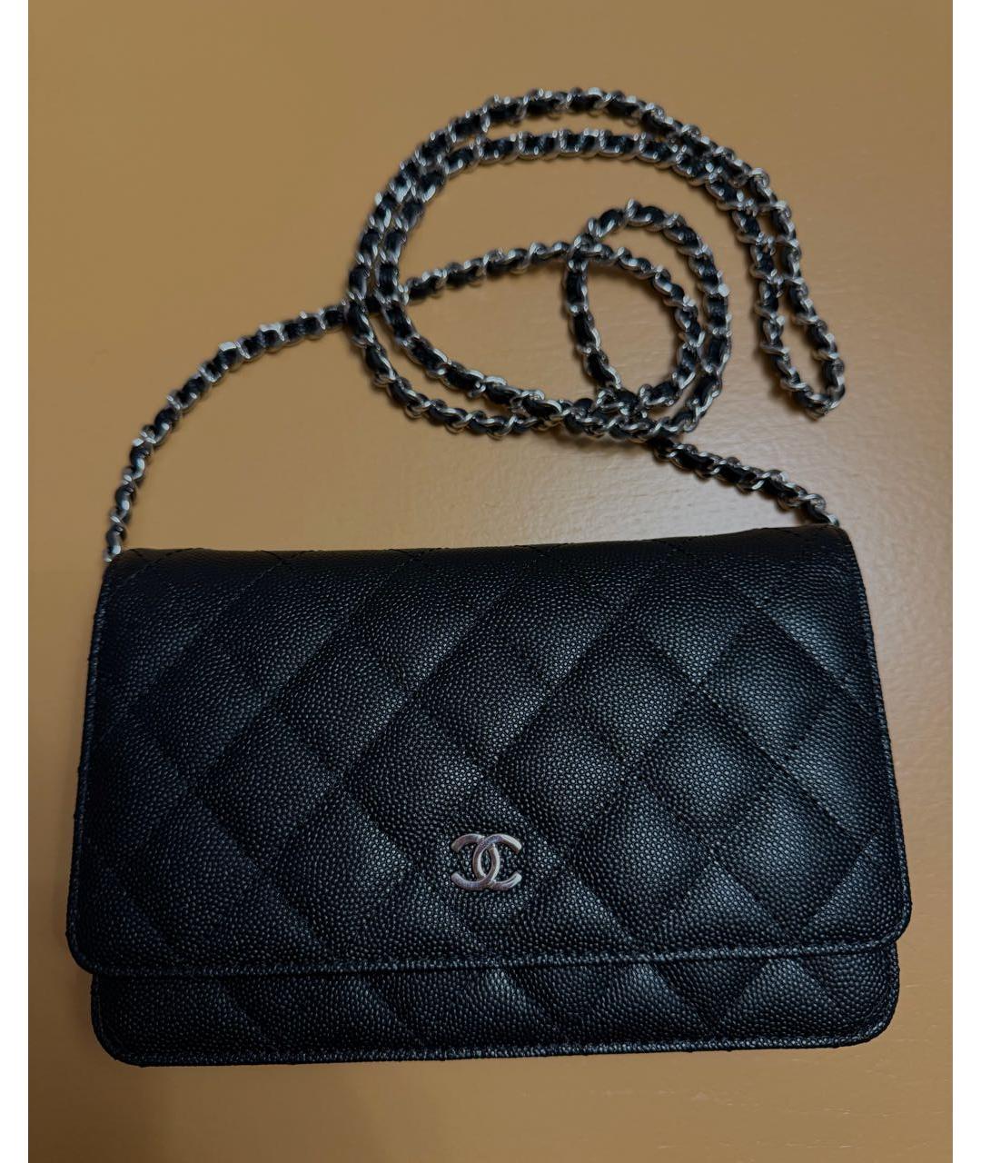 CHANEL Черная кожаная сумка через плечо, фото 5