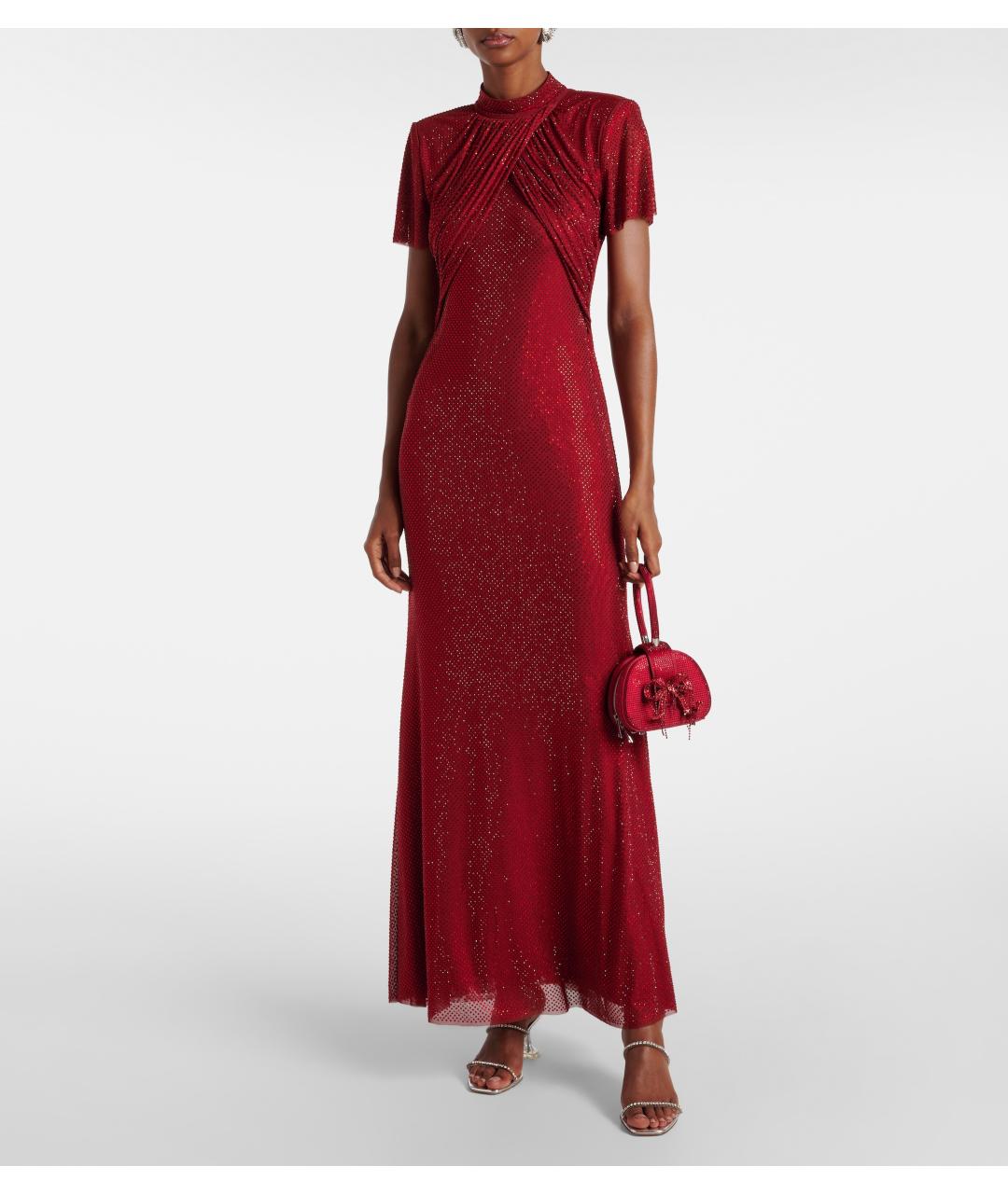 SELF-PORTRAIT Красное коктейльное платье, фото 5