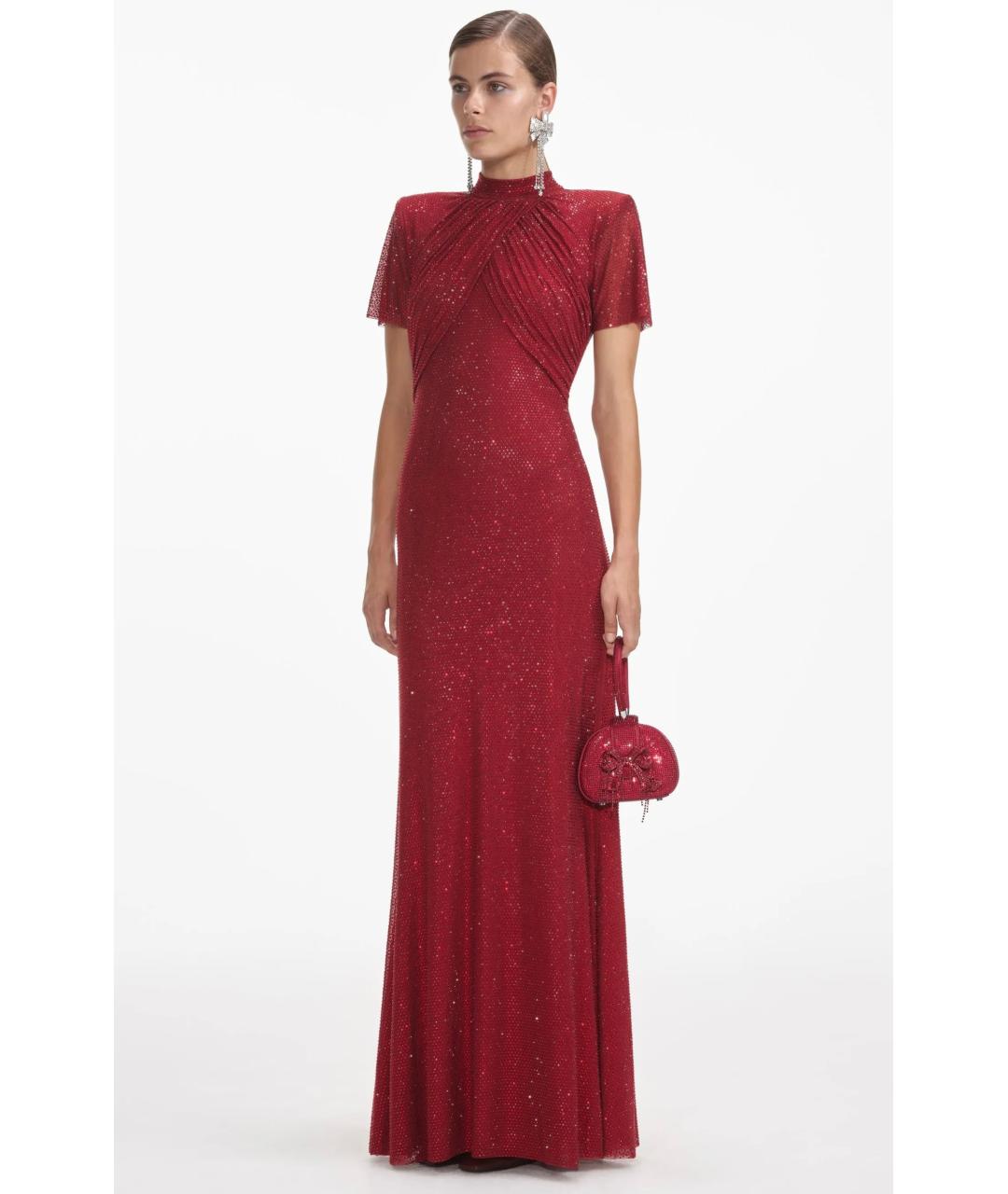 SELF-PORTRAIT Красное коктейльное платье, фото 3