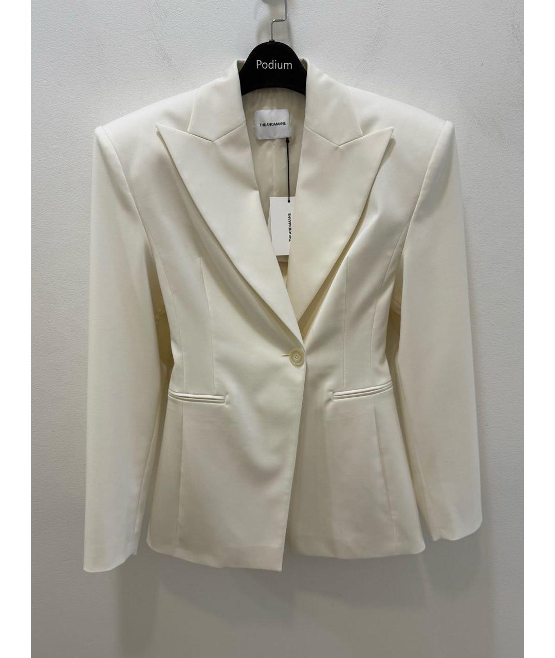 THE ANDAMANE Бежевый полиэстеровый костюм с брюками, фото 7