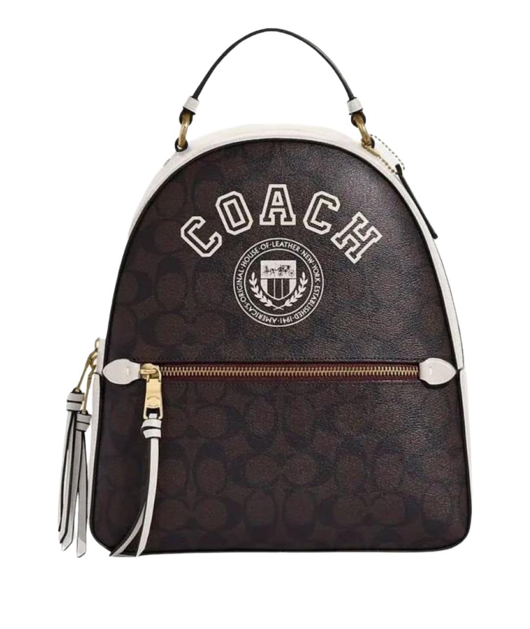 COACH Коричневый кожаный рюкзак, фото 1