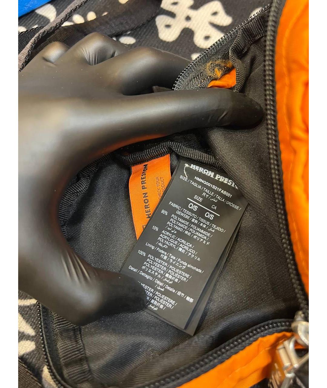 HERON PRESTON Оранжевая синтетическая сумка на плечо, фото 2