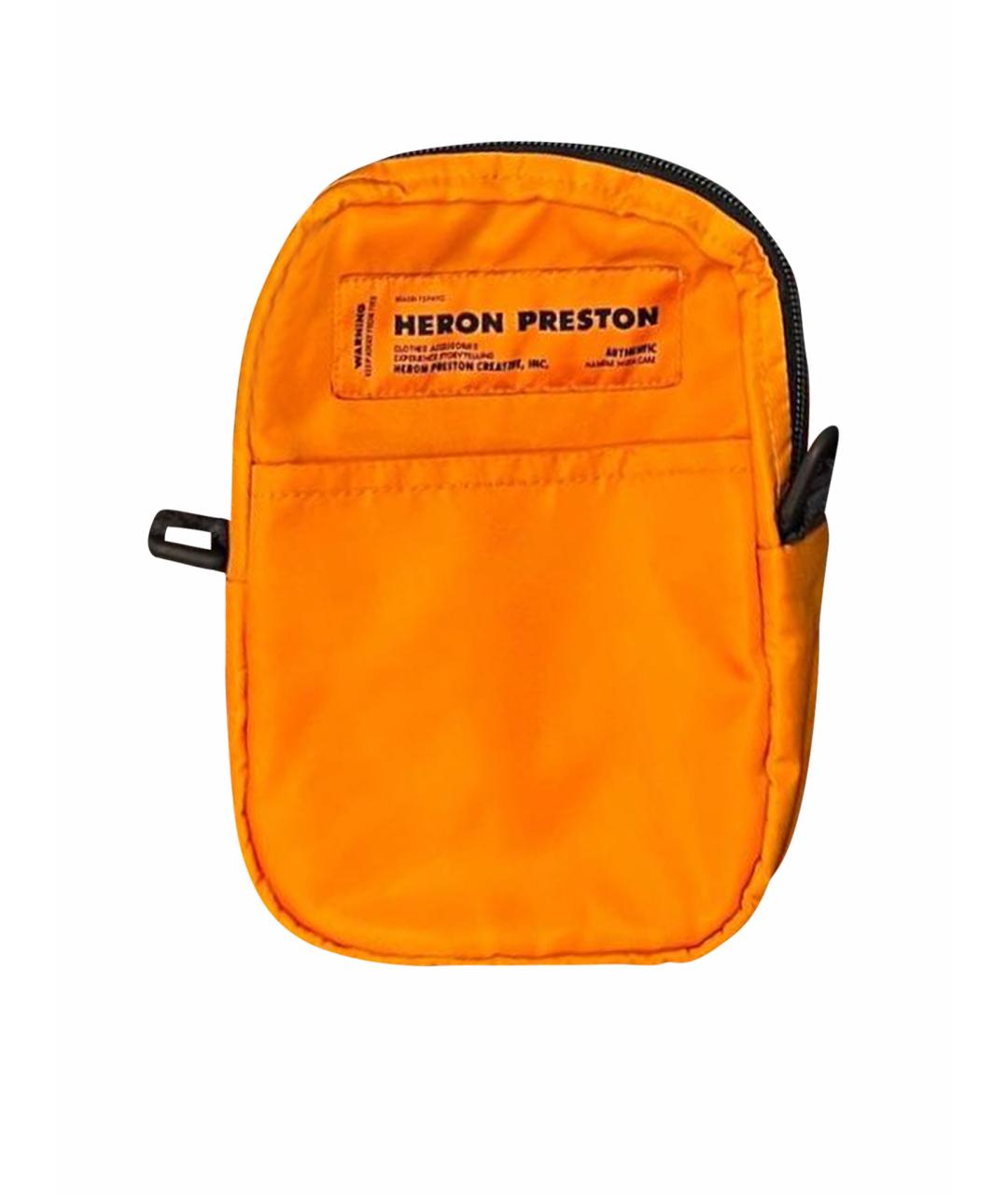HERON PRESTON Оранжевая синтетическая сумка на плечо, фото 1