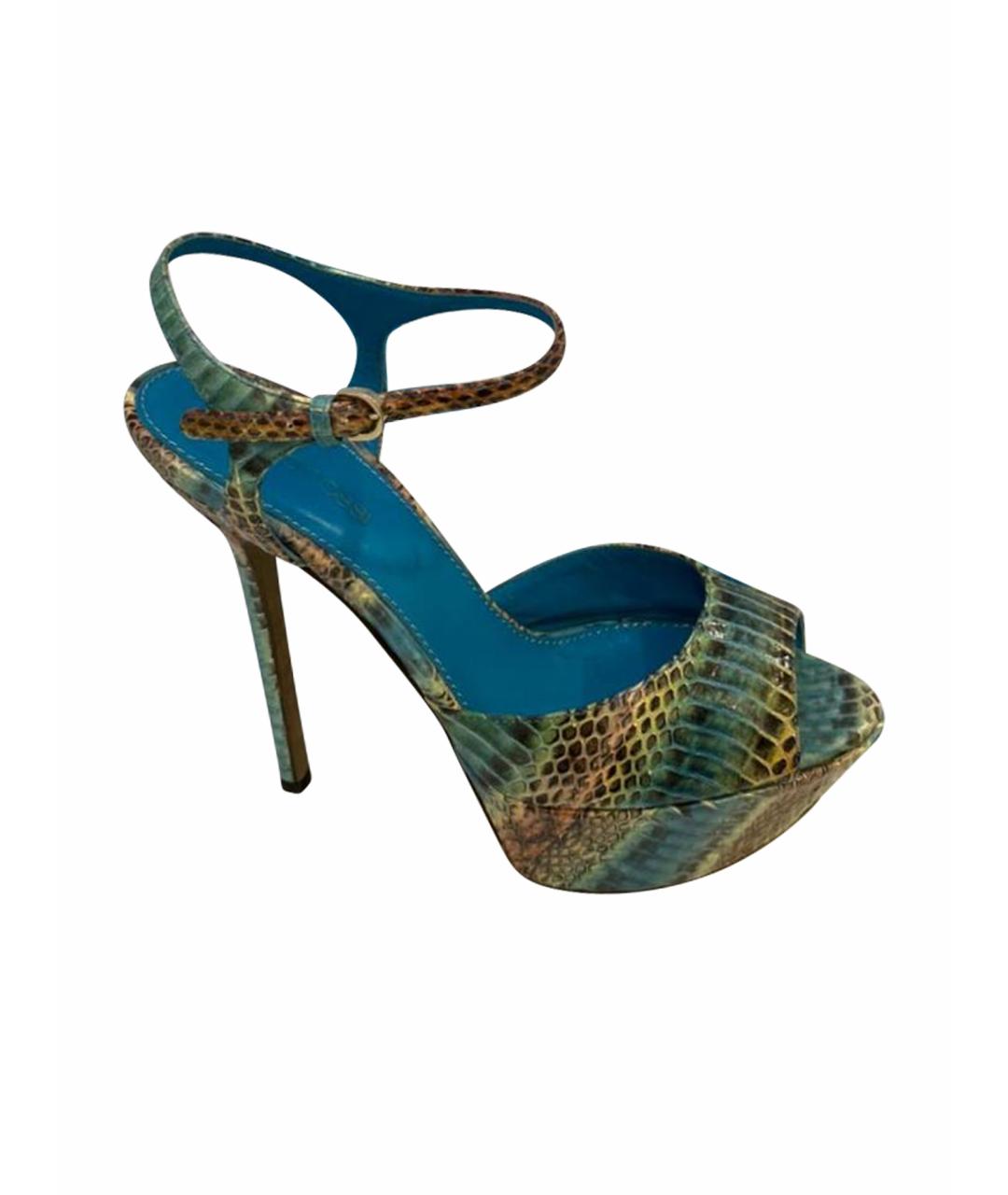 SERGIO ROSSI Мульти кожаные босоножки, фото 1