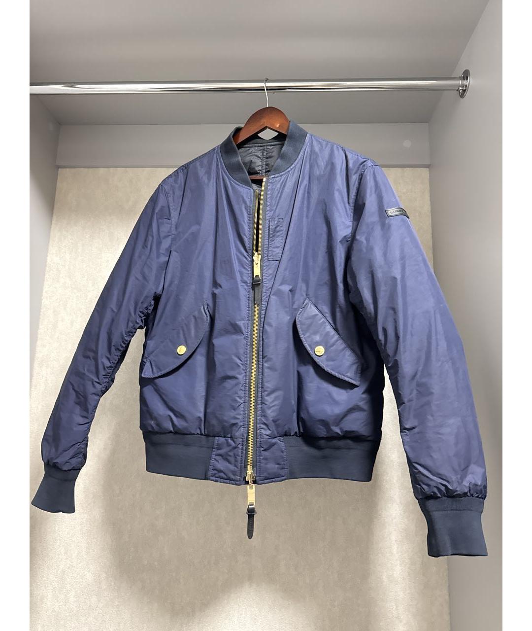 BURBERRY Темно-синяя полиамидовая куртка, фото 5