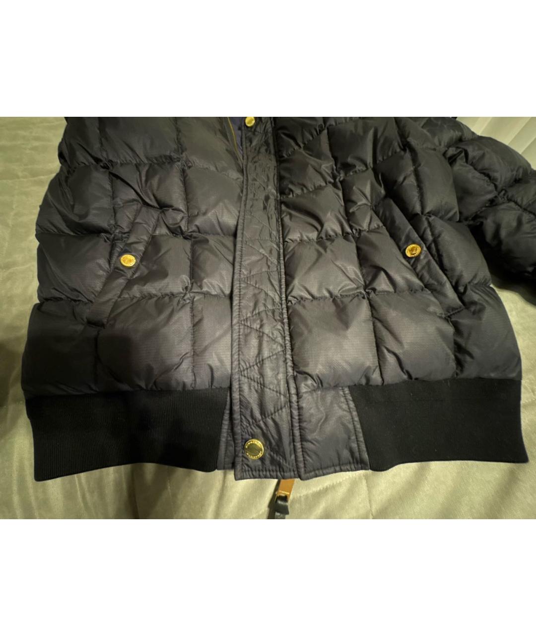 BURBERRY Темно-синяя полиамидовая куртка, фото 4