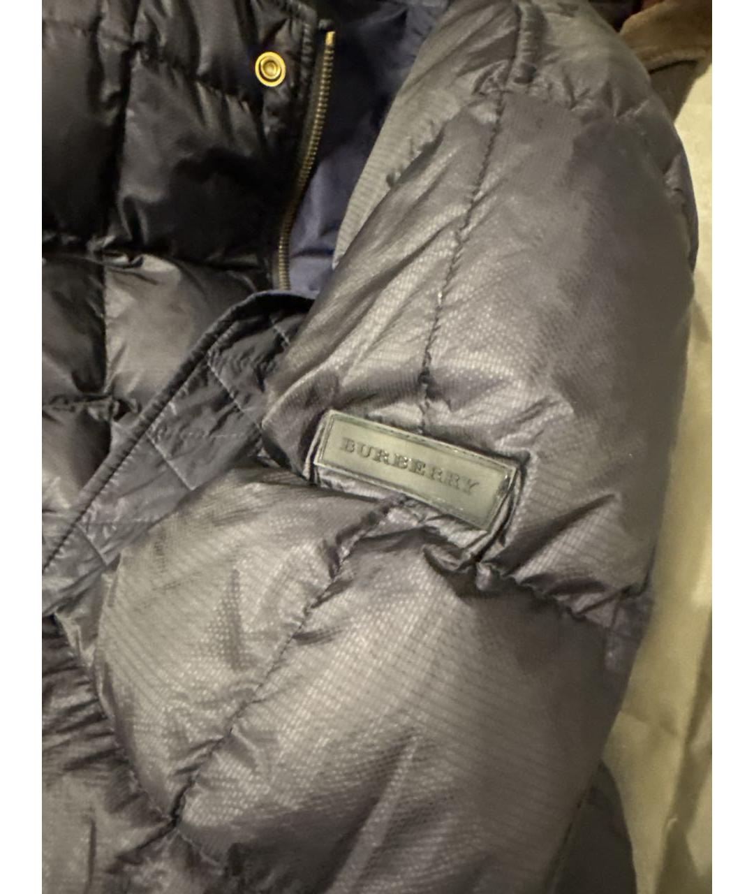 BURBERRY Темно-синяя полиамидовая куртка, фото 7