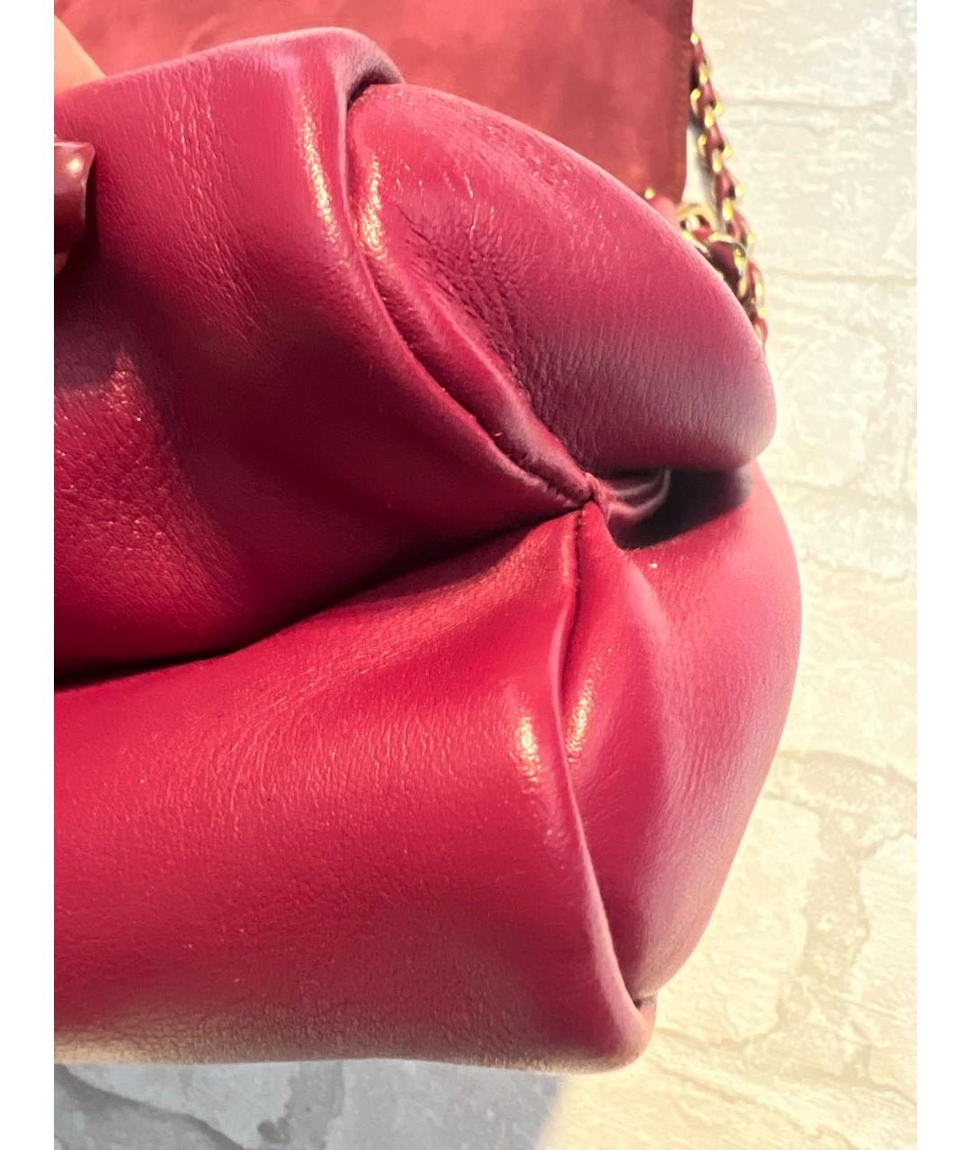 FENDI Бордовая кожаная сумка через плечо, фото 3