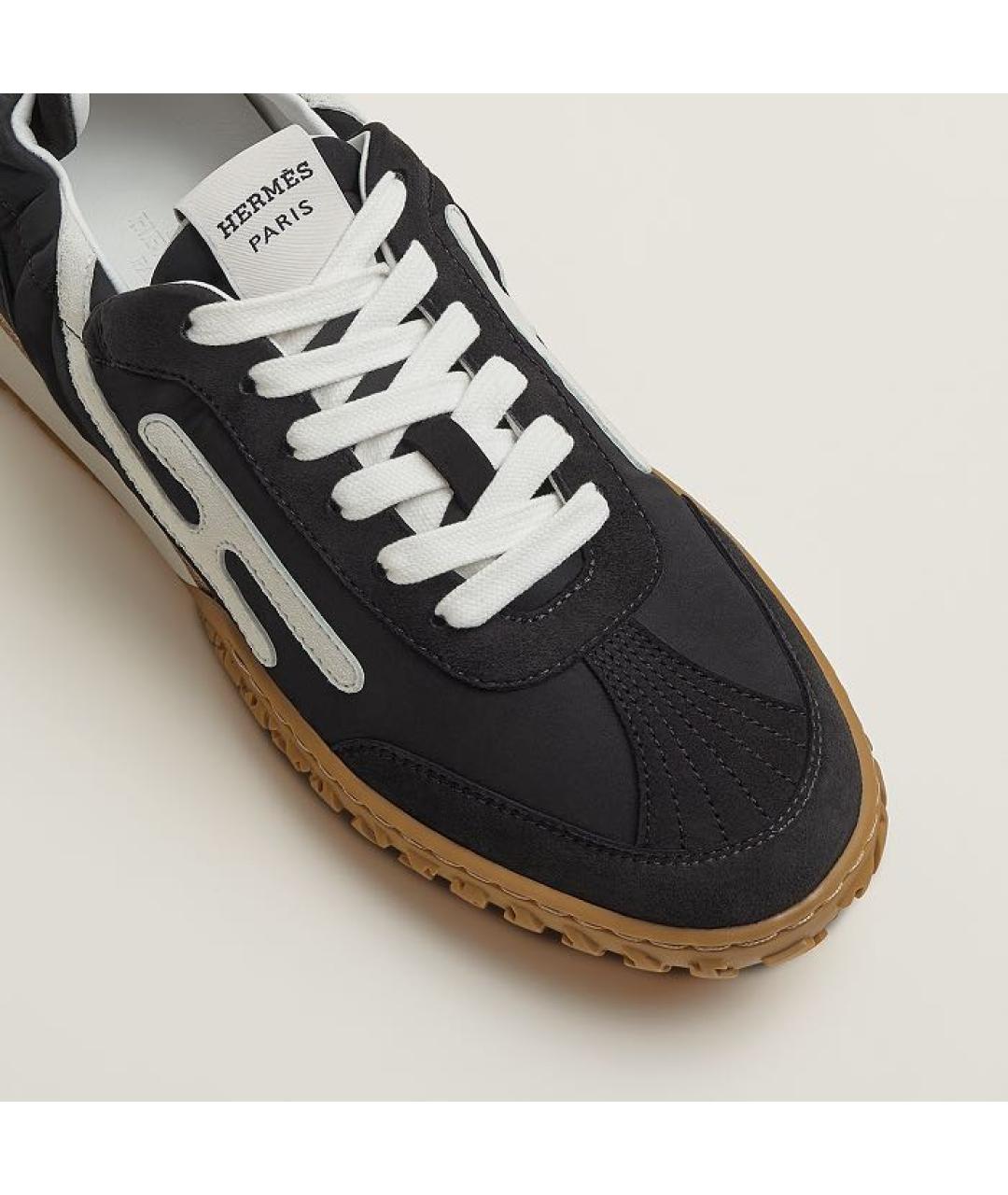 HERMES Черные кроссовки, фото 5