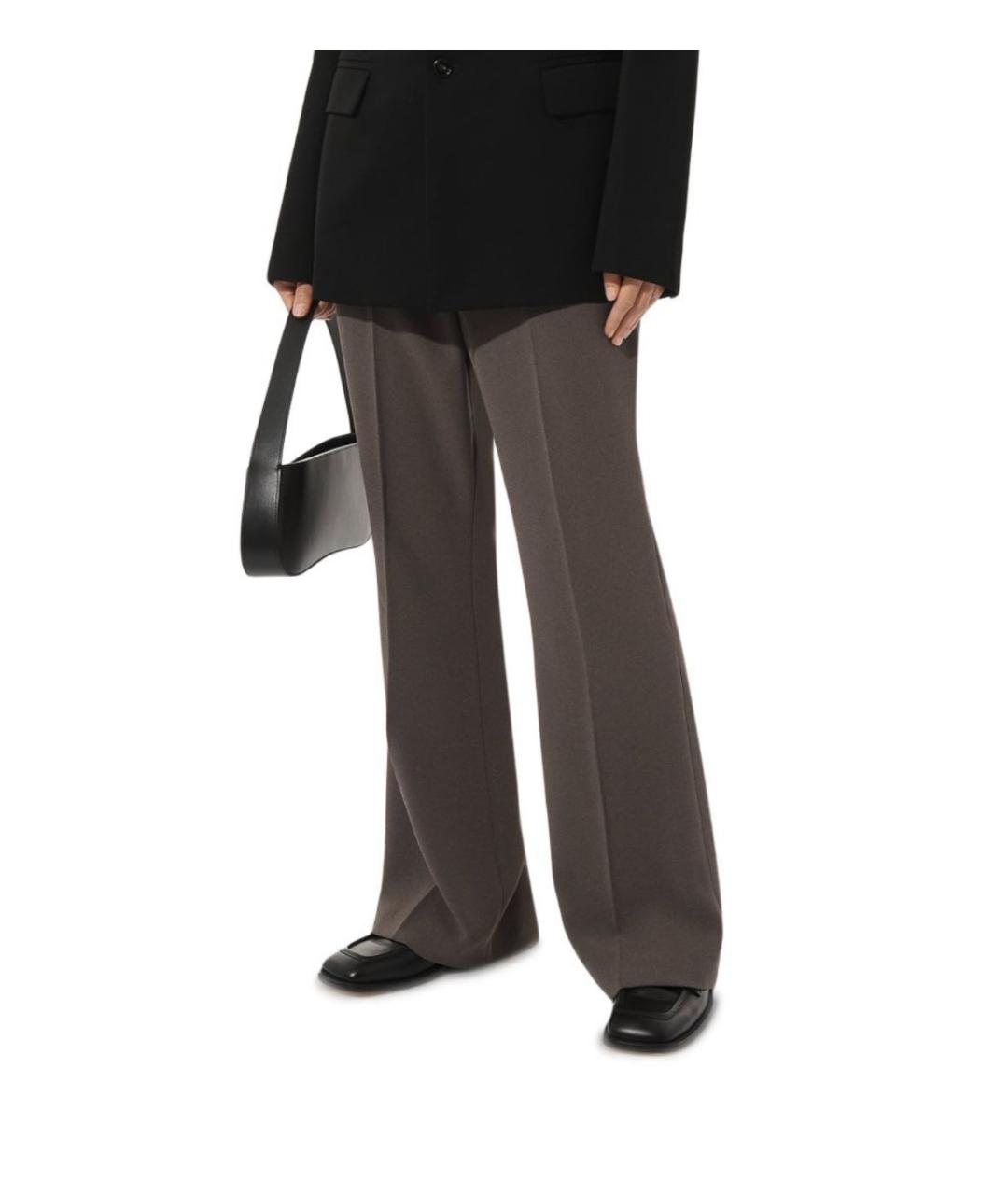 NANUSHKA Коричневые ацетатные брюки широкие, фото 3