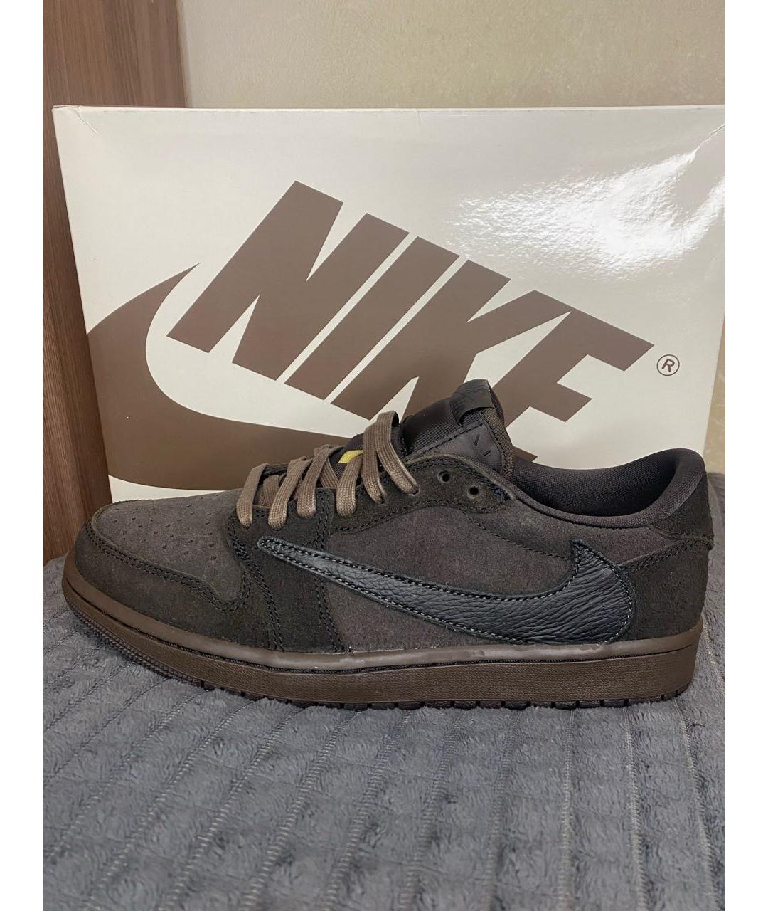 CACTUS JACK BY TRAVIS SCOTT Коричневые замшевые низкие кроссовки / кеды, фото 9