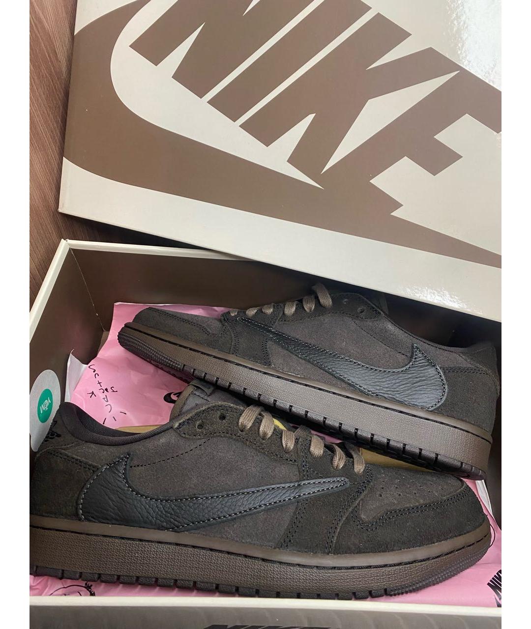 CACTUS JACK BY TRAVIS SCOTT Коричневые замшевые низкие кроссовки / кеды, фото 6