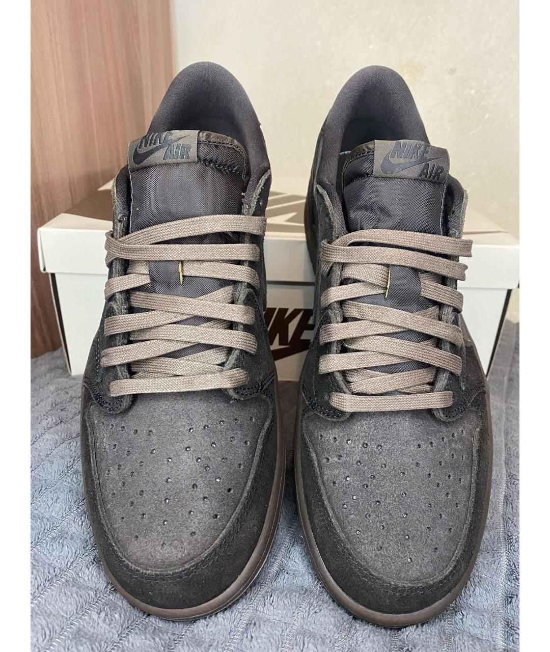 CACTUS JACK BY TRAVIS SCOTT Коричневые замшевые низкие кроссовки / кеды, фото 2