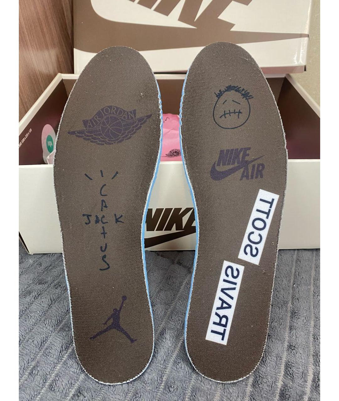 CACTUS JACK BY TRAVIS SCOTT Коричневые замшевые низкие кроссовки / кеды, фото 7