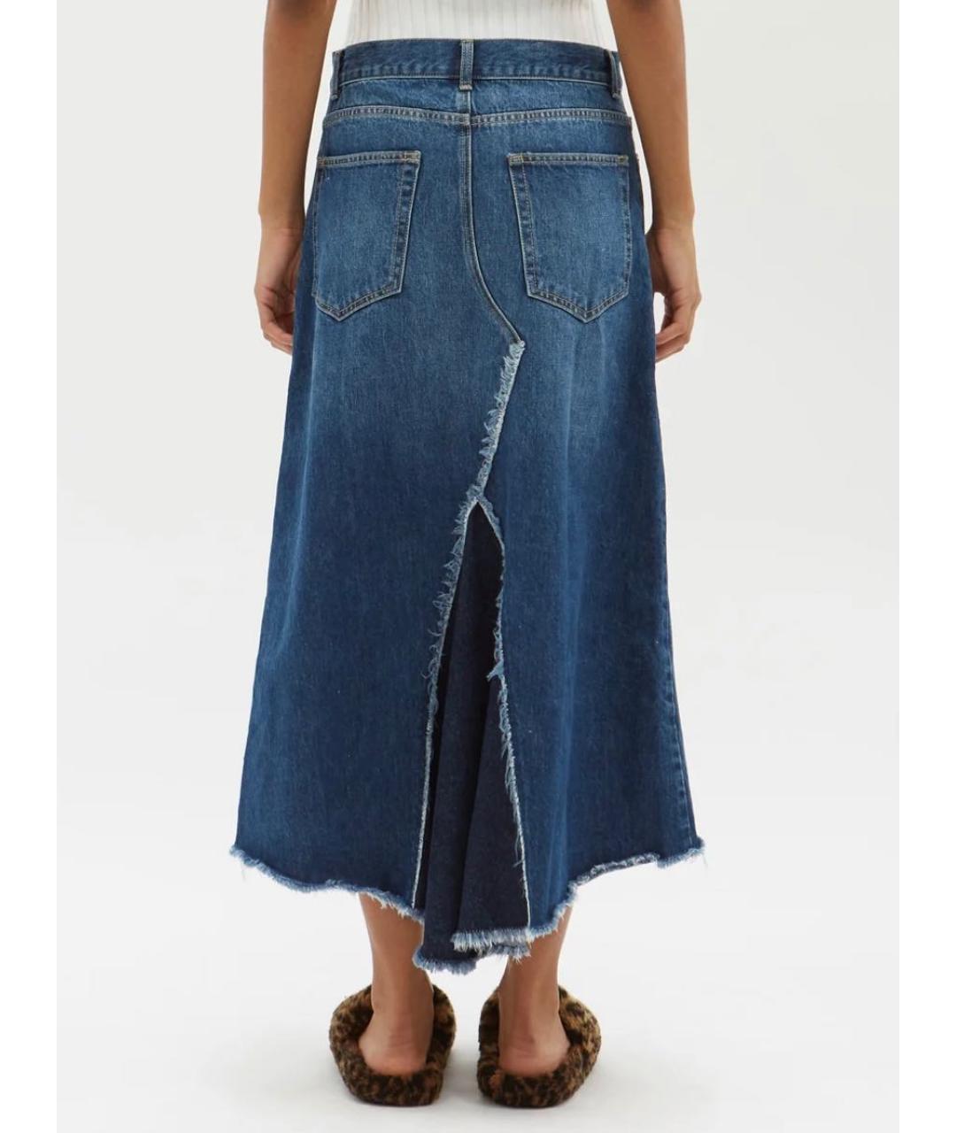 RAEY Синяя деним юбка миди, фото 6