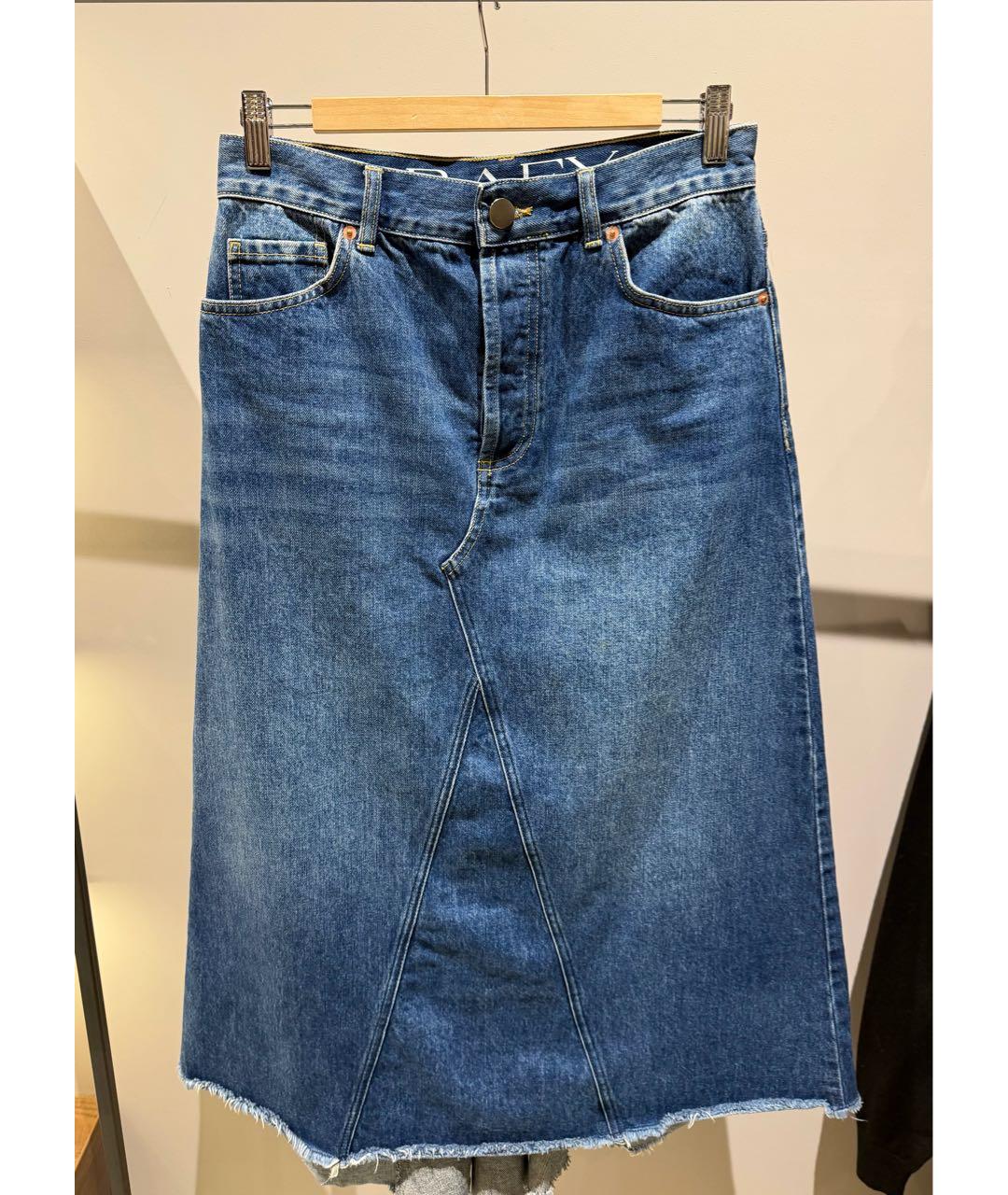 RAEY Синяя деним юбка миди, фото 7