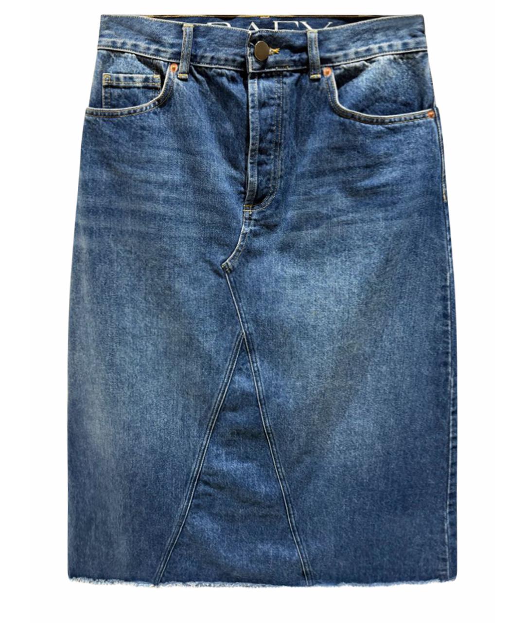 RAEY Синяя деним юбка миди, фото 1