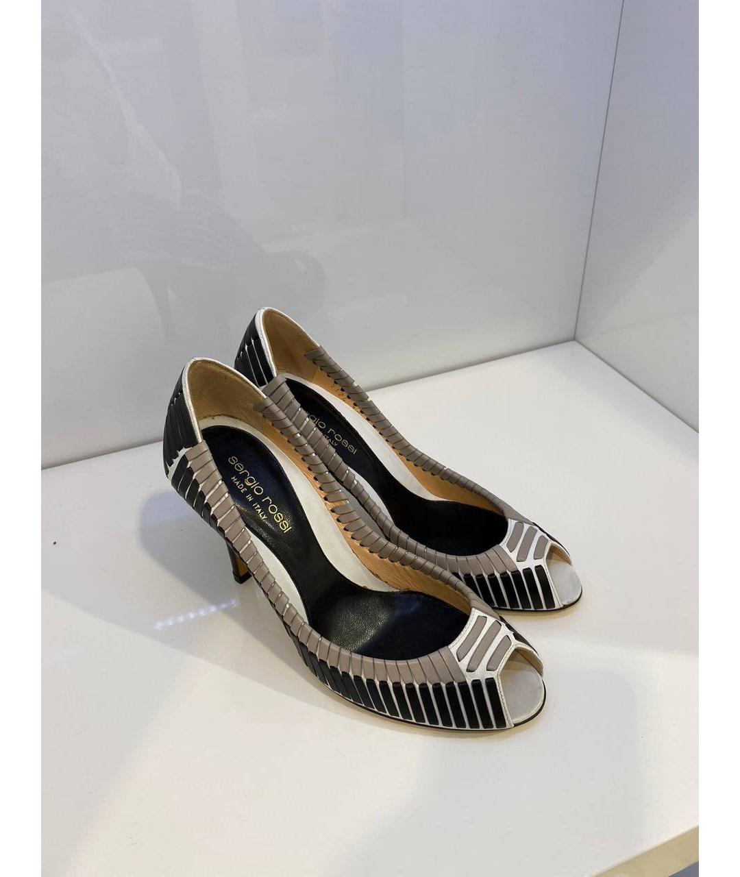 SERGIO ROSSI Мульти кожаные туфли, фото 2