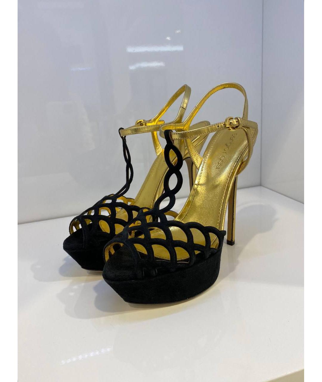 SERGIO ROSSI Мульти кожаные босоножки, фото 2