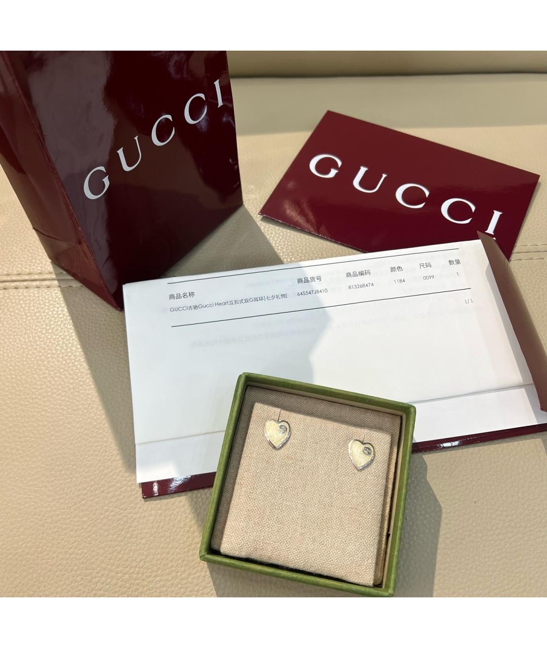 GUCCI Серебряные серебряные серьги, фото 3