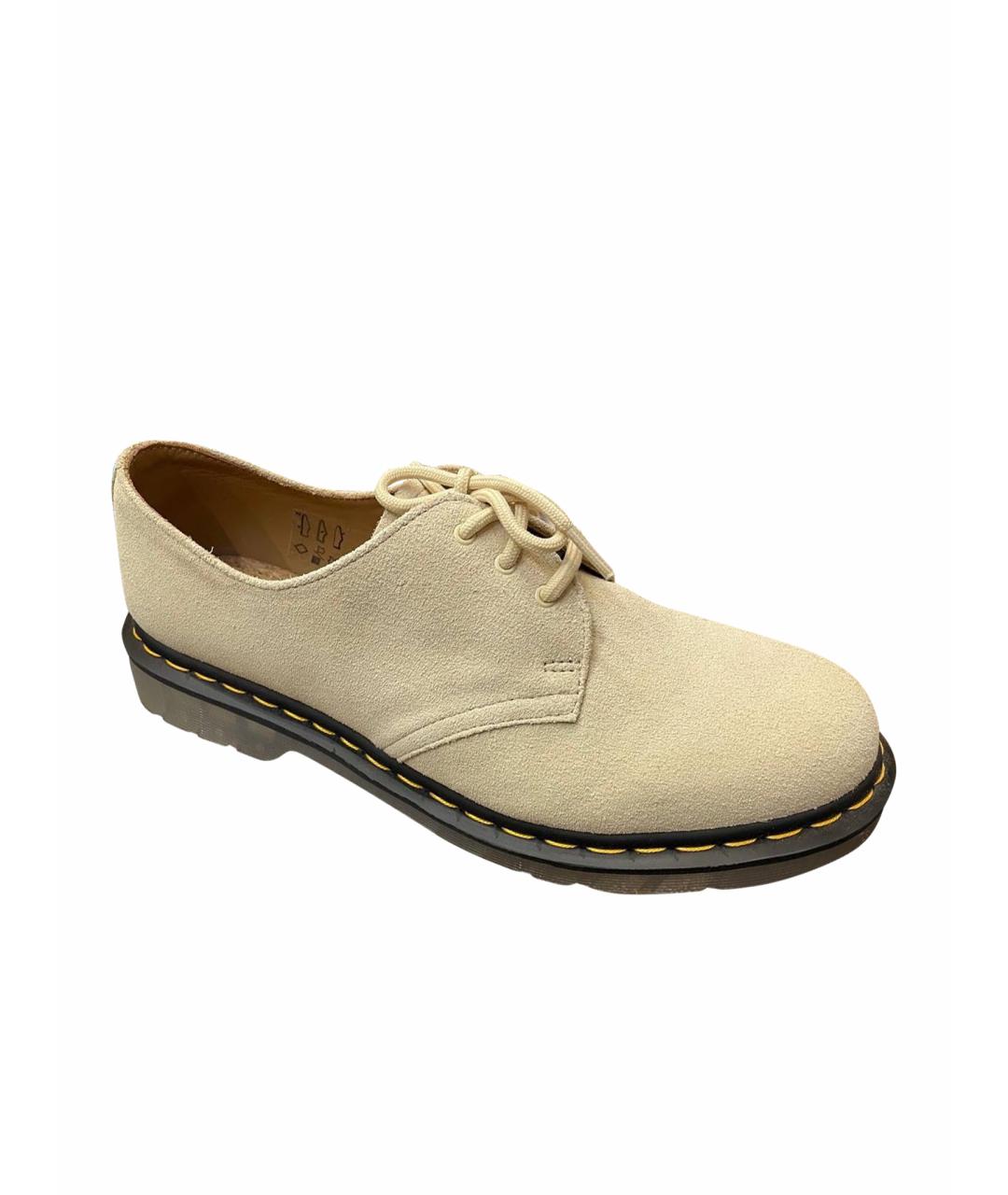 DR. MARTENS Бежевые замшевые низкие ботинки, фото 7