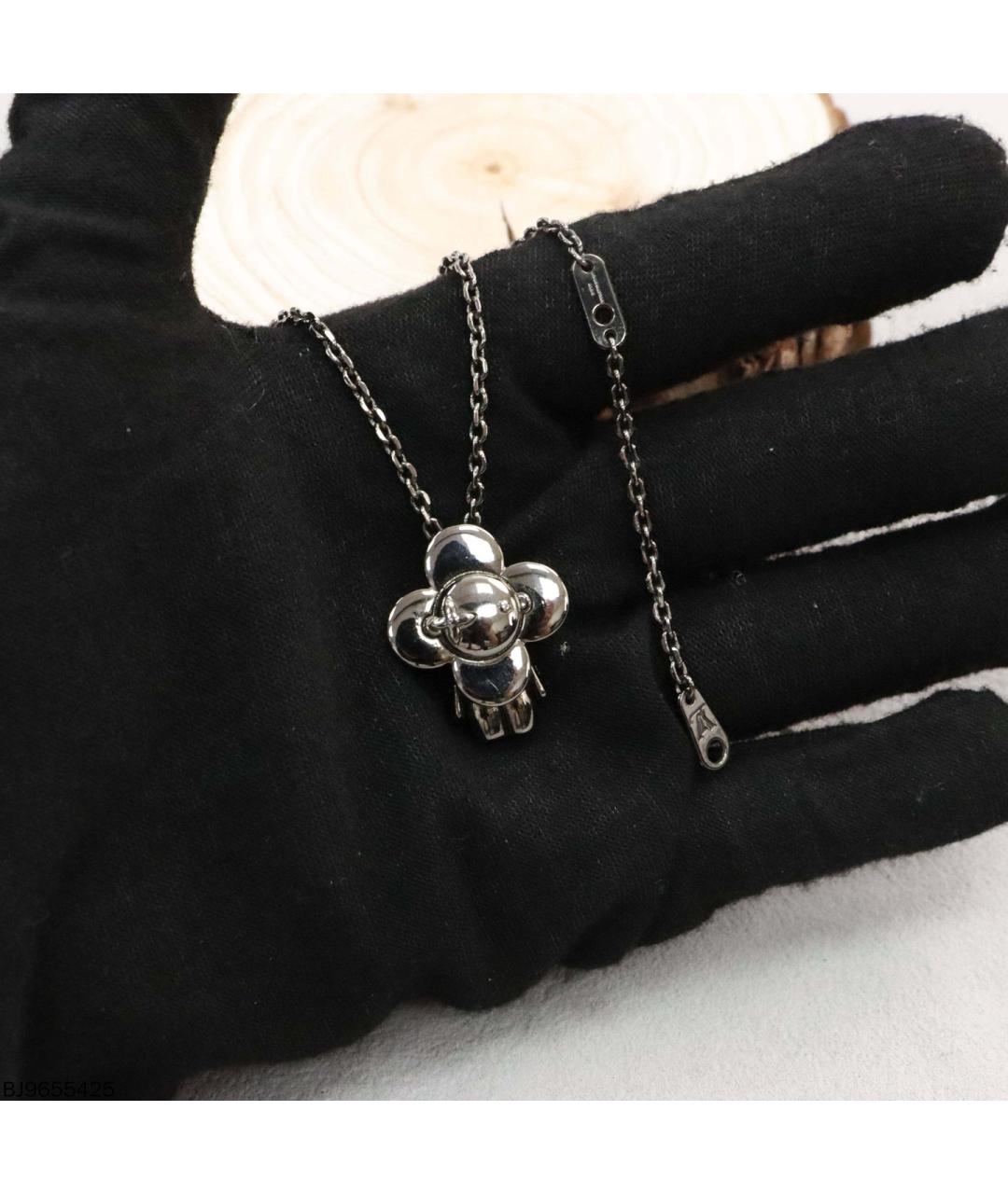 LOUIS VUITTON Серебряное металлическое колье, фото 6