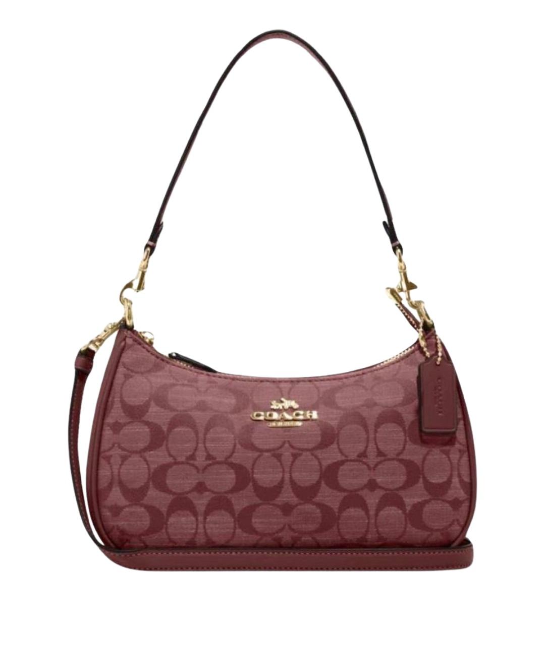 COACH Красная жаккардовая сумка через плечо, фото 1