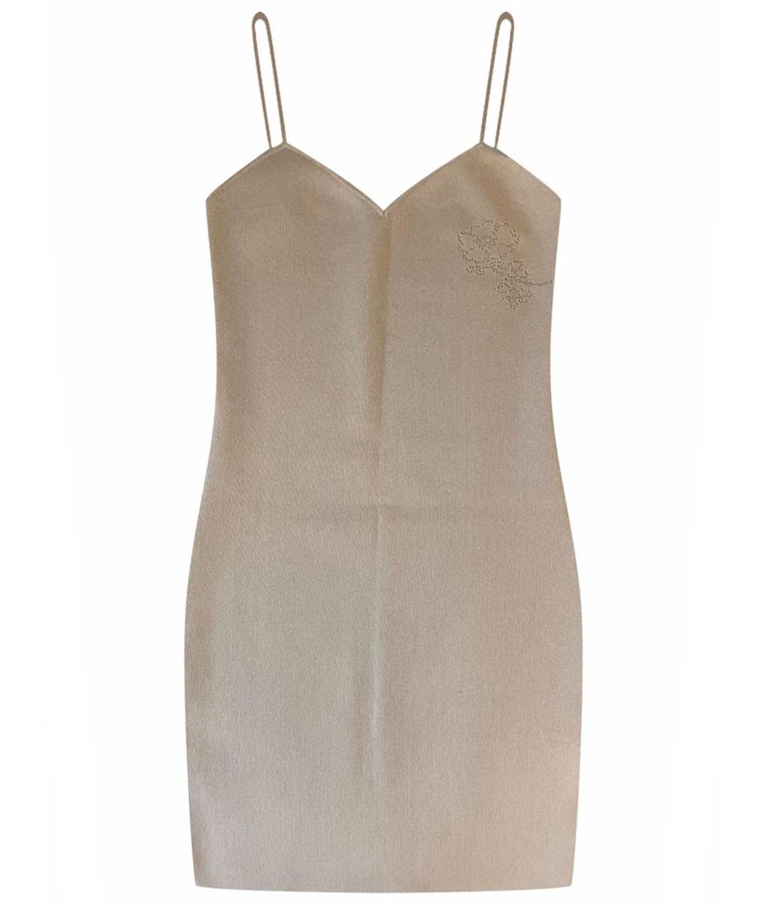 CHANEL Бежевое хлопковое повседневное платье, фото 1