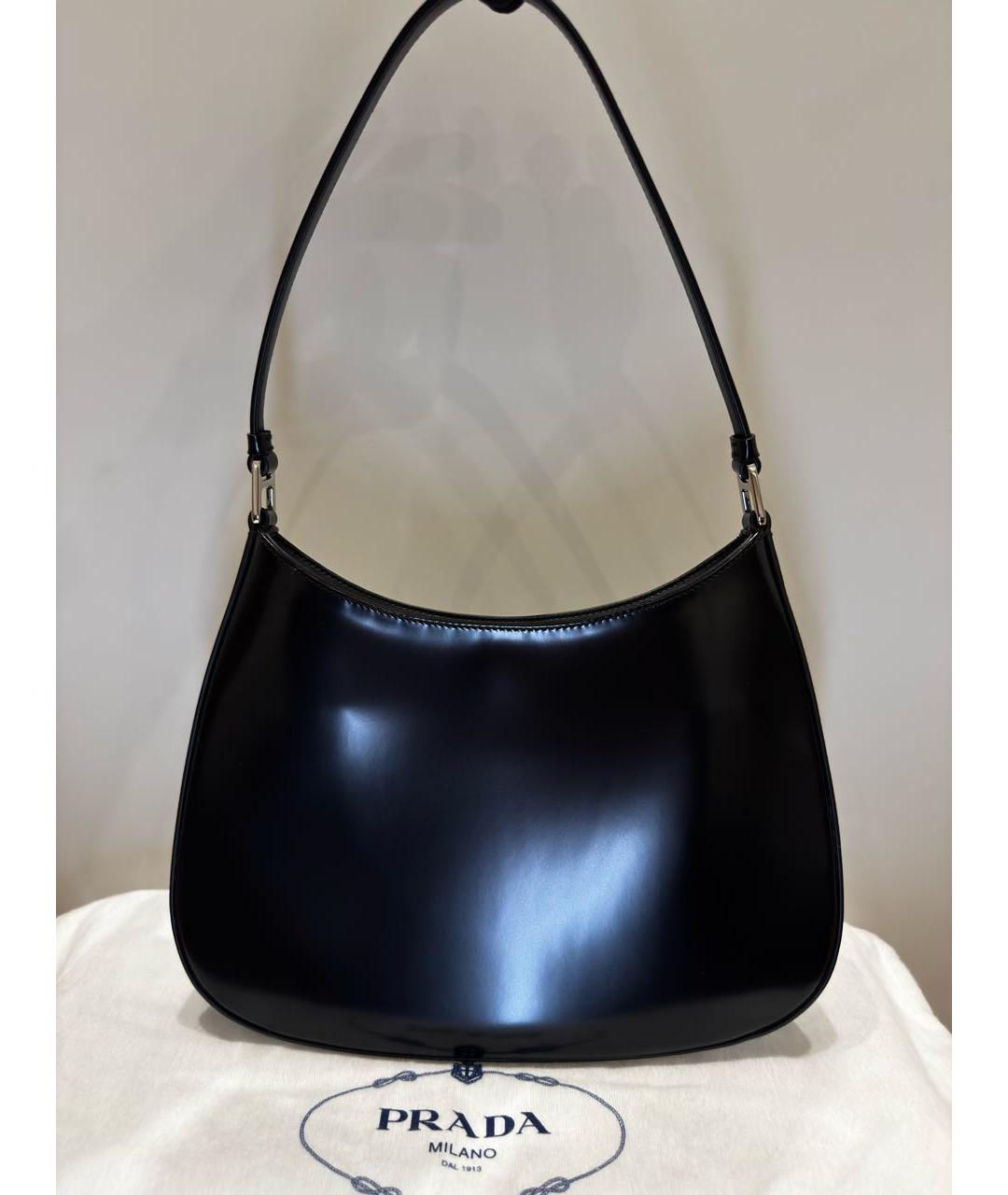 PRADA Черная кожаная сумка с короткими ручками, фото 3