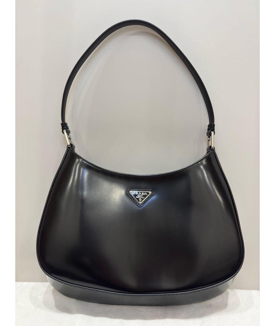 PRADA Черная кожаная сумка с короткими ручками, фото 5
