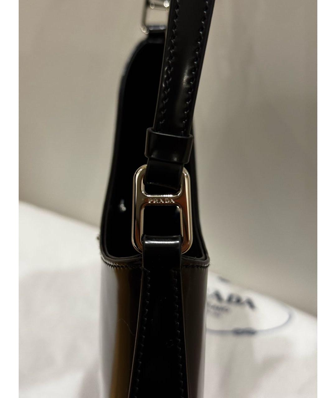 PRADA Черная кожаная сумка с короткими ручками, фото 6