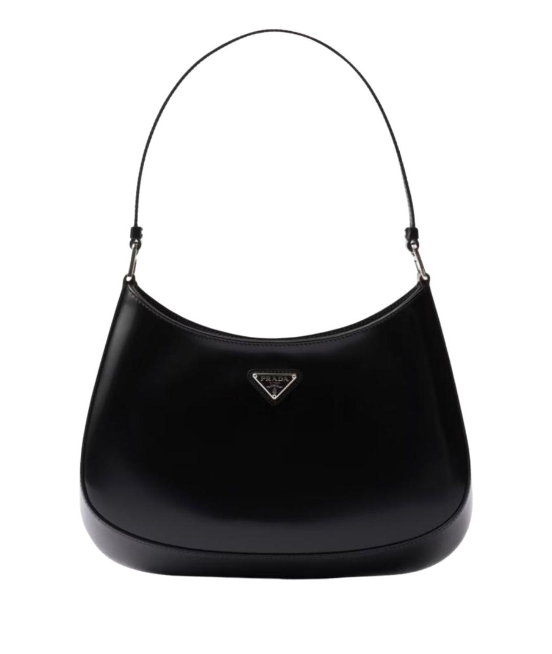 PRADA Черная кожаная сумка с короткими ручками, фото 1