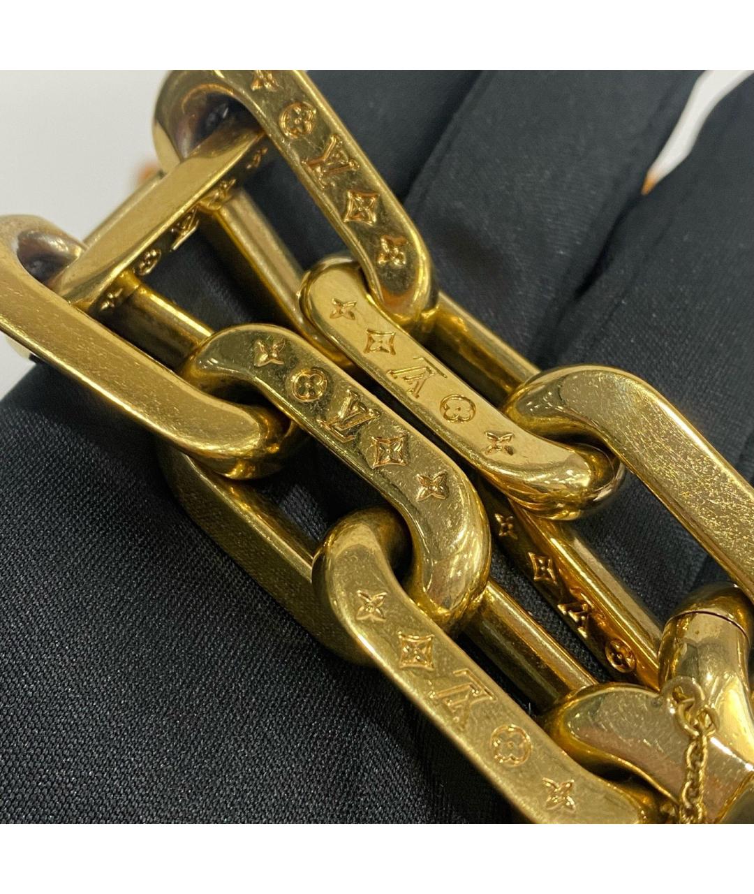 LOUIS VUITTON Золотой металлический браслет, фото 3