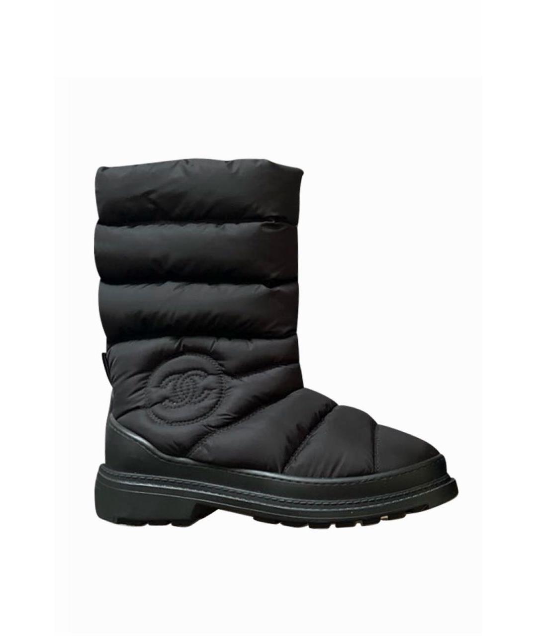 CHANEL Черные текстильные сапоги, фото 5