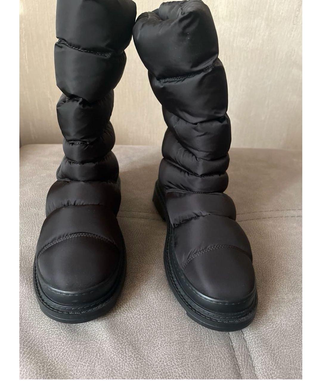 CHANEL Черные текстильные сапоги, фото 2