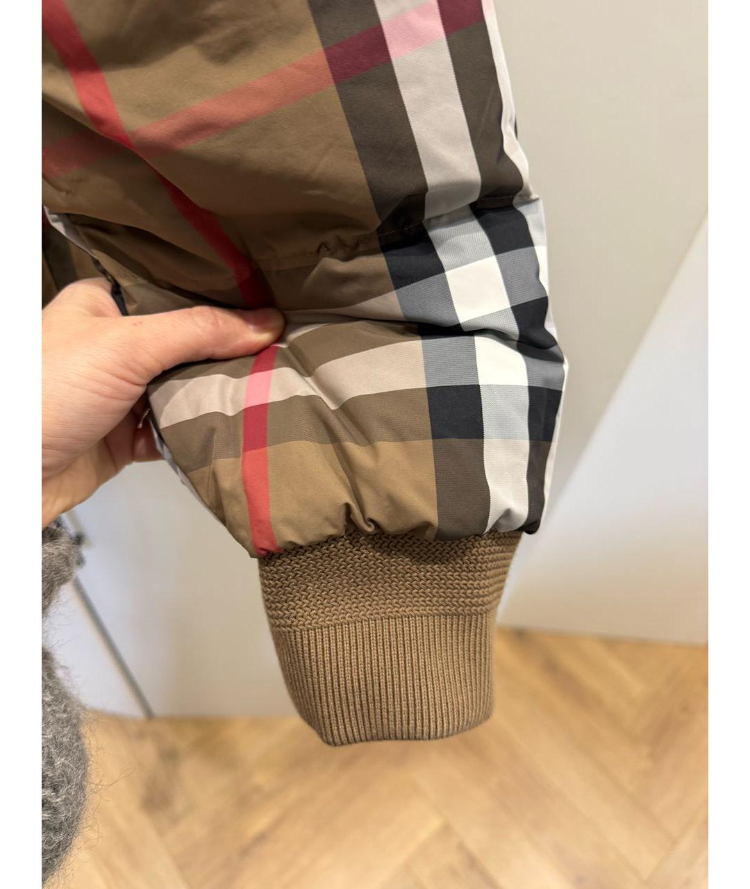BURBERRY Коричневая полиэстеровая куртка, фото 3
