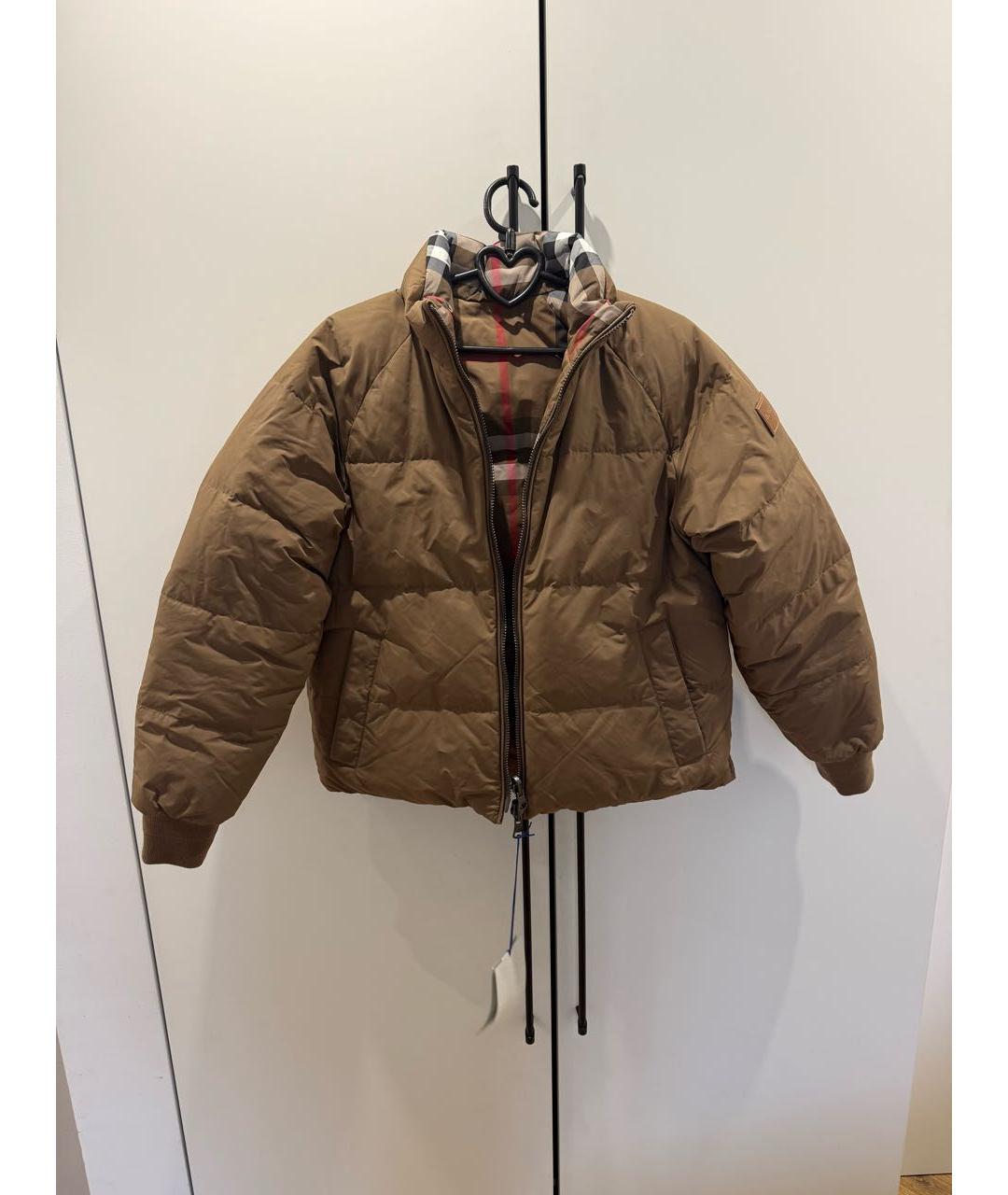 BURBERRY Коричневая полиэстеровая куртка, фото 2