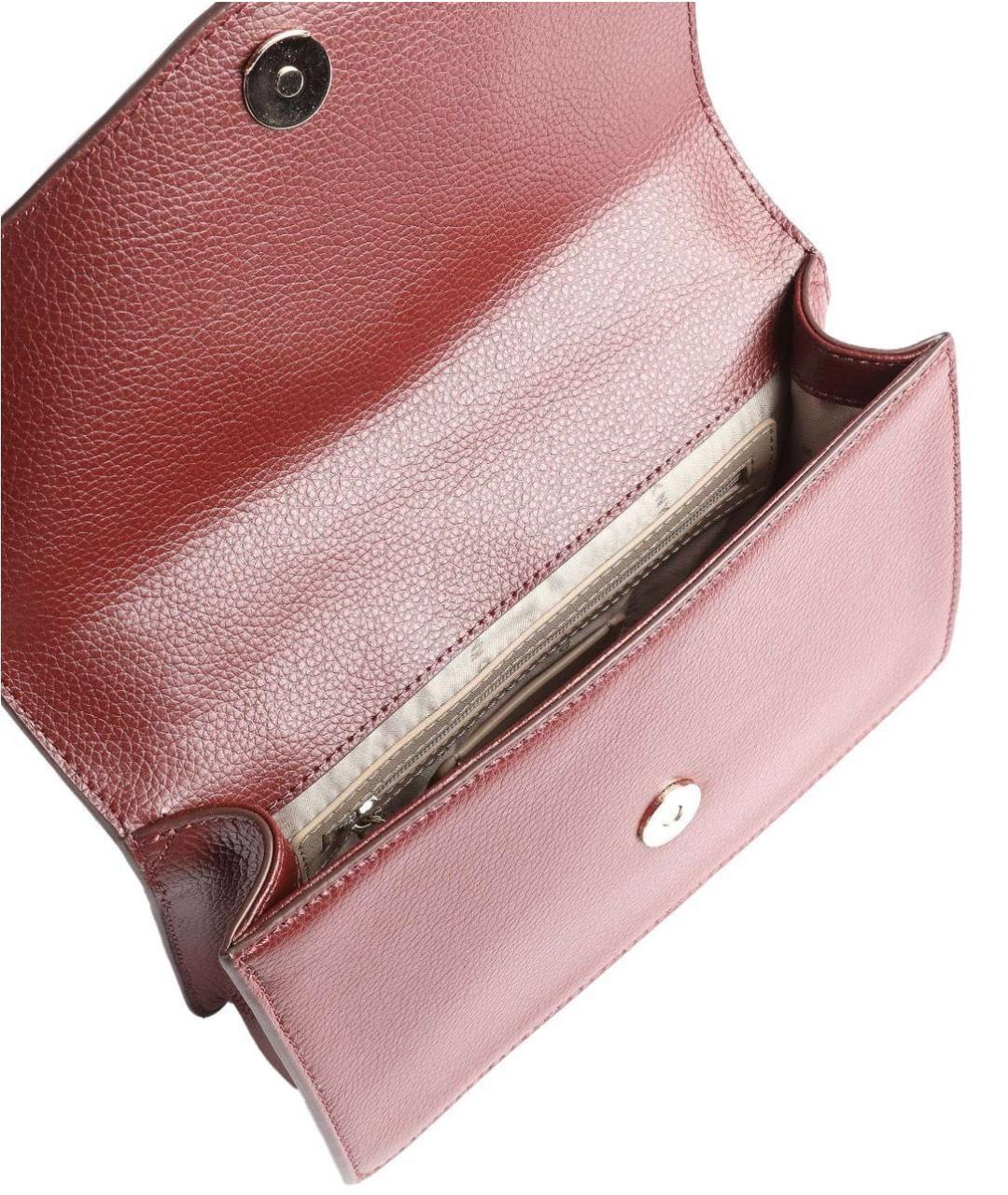 DKNY Бордовая кожаная сумка через плечо, фото 3