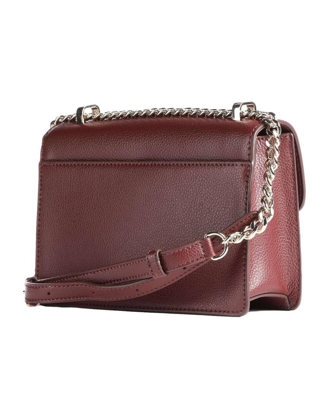 DKNY Бордовая кожаная сумка через плечо, фото 2