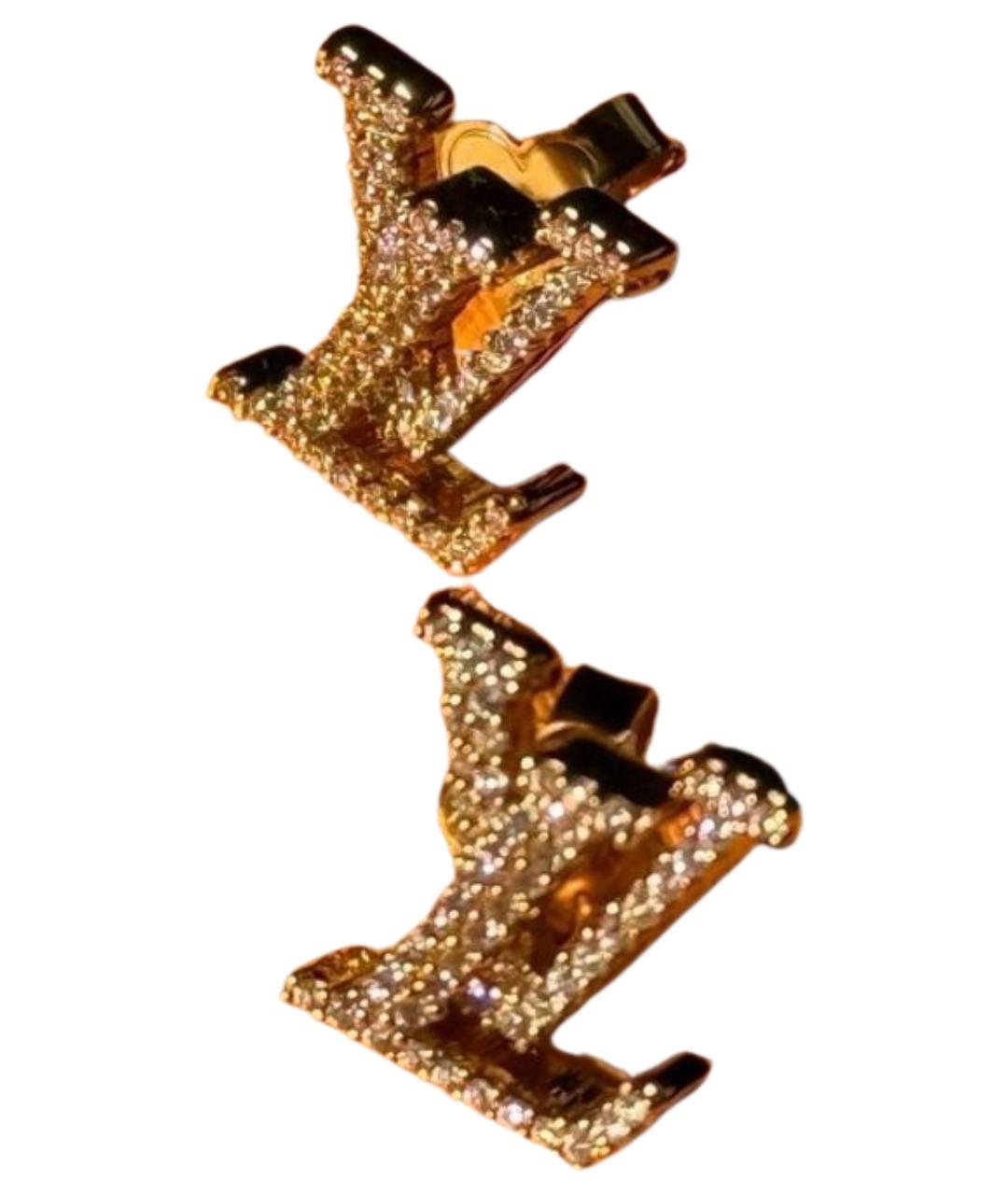 LOUIS VUITTON Золотые латунные серьги, фото 1