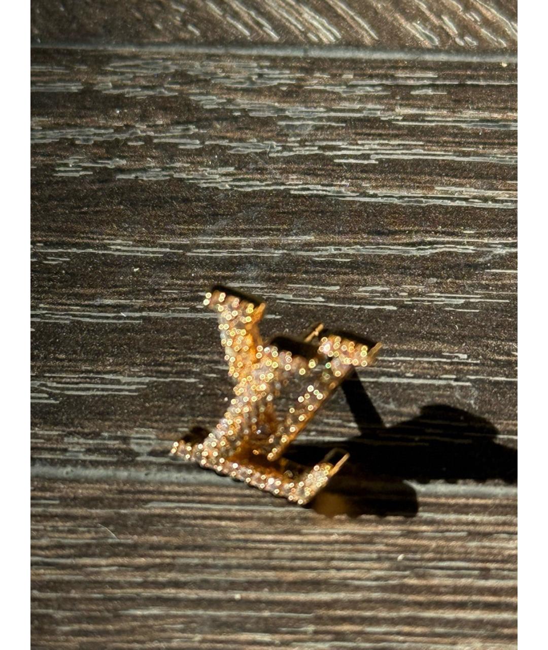 LOUIS VUITTON Золотые латунные серьги, фото 4