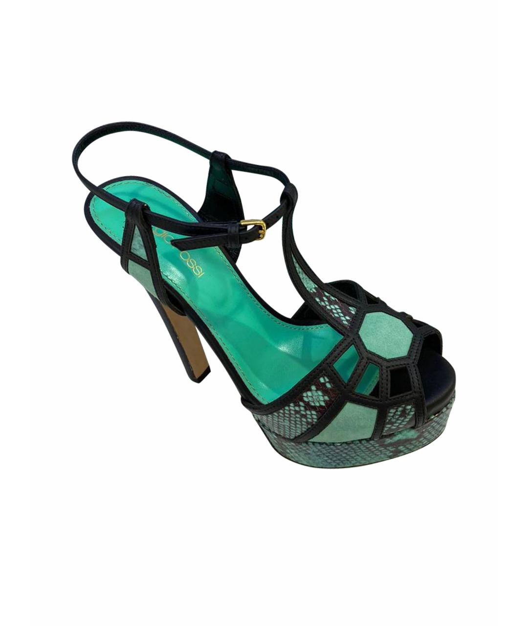 SERGIO ROSSI Мульти кожаные босоножки, фото 1