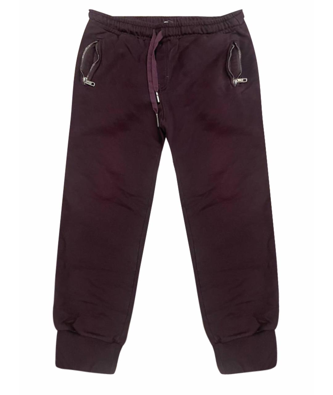 DOLCE&GABBANA Бордовые повседневные брюки, фото 1