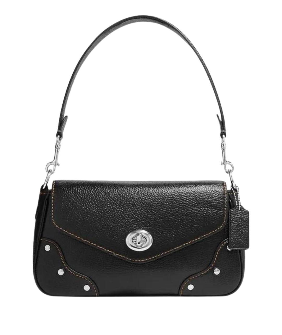 COACH Черная кожаная сумка через плечо, фото 1