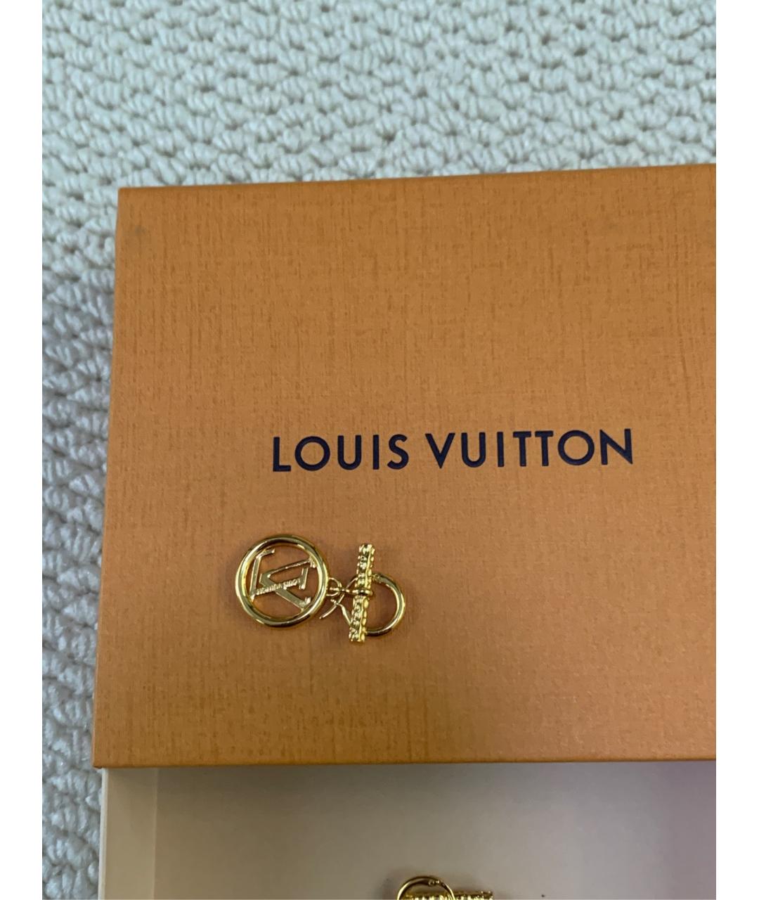 LOUIS VUITTON Золотые латунные серьги, фото 6