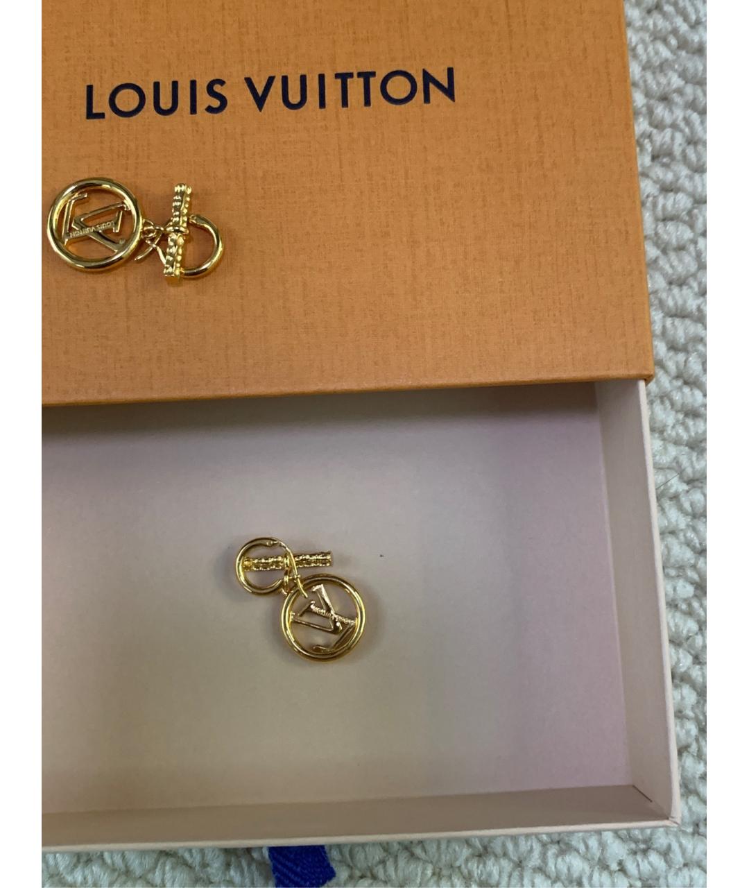 LOUIS VUITTON Золотые латунные серьги, фото 5