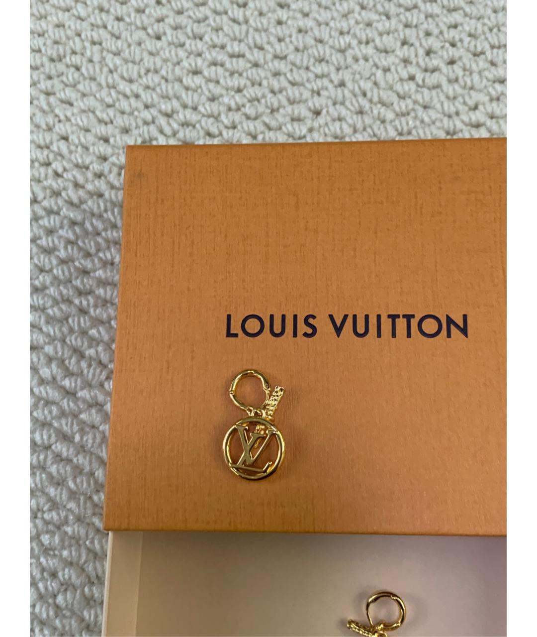 LOUIS VUITTON Золотые латунные серьги, фото 3
