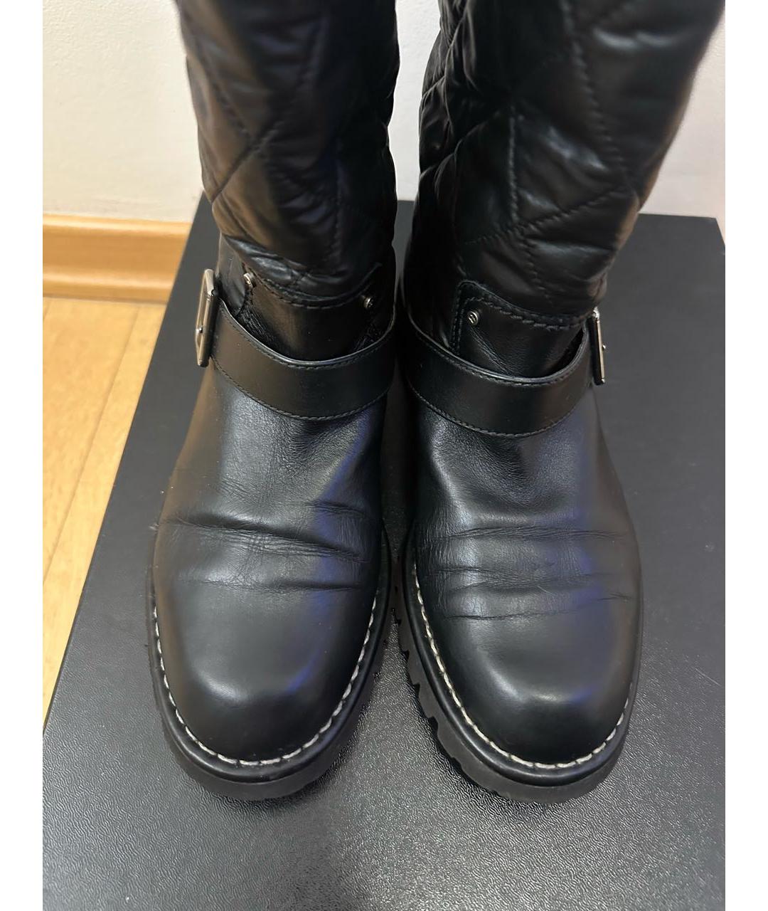 CHANEL Черные кожаные полусапоги, фото 5