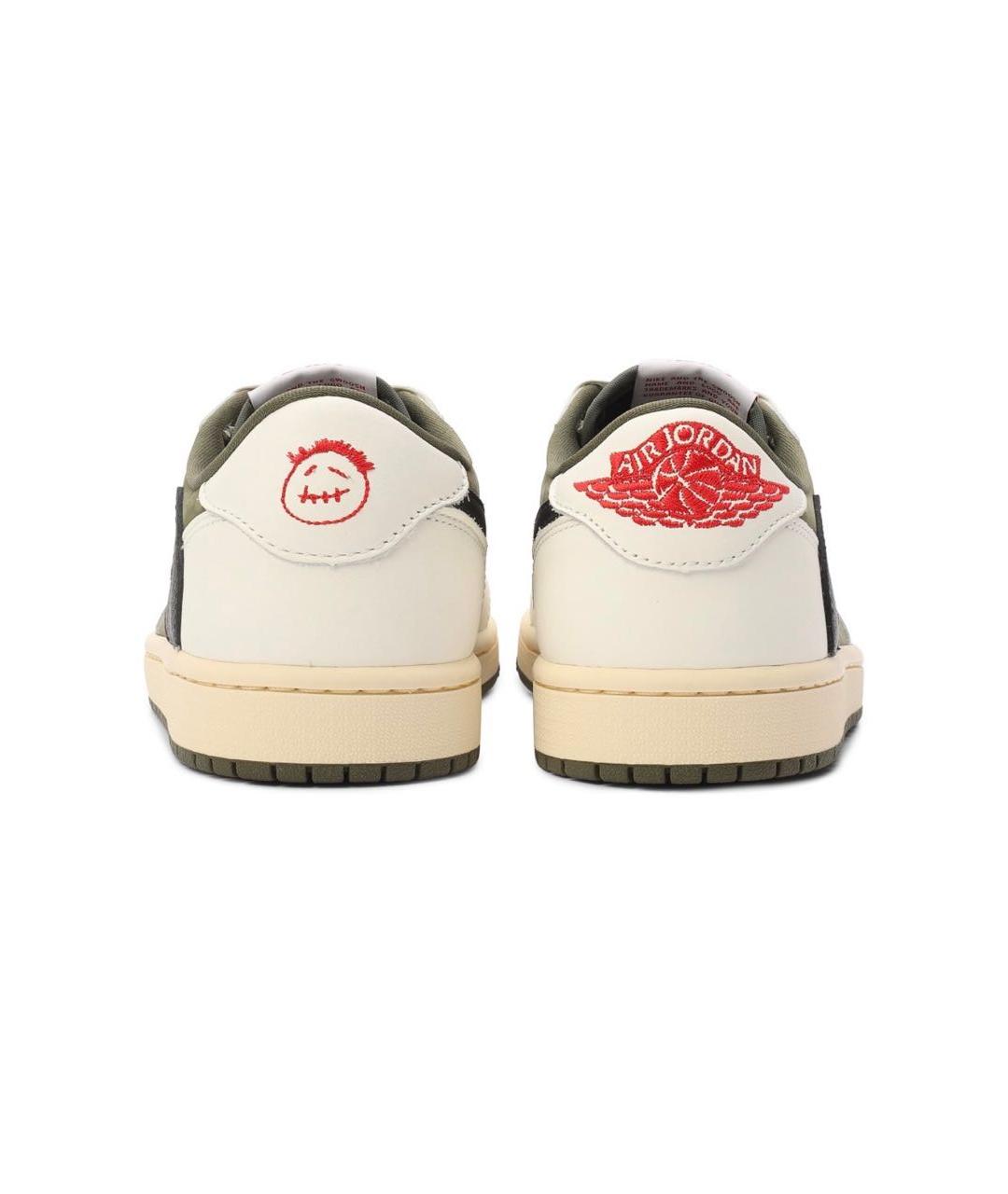 NIKE Хаки кожаные низкие кроссовки / кеды, фото 4